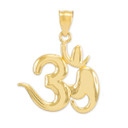 Gold Om Symbol Pendant Necklace(Available In Yellow/Rose/White Gold)