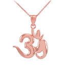 Rose Gold Om Symbol Pendant Necklace