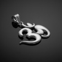 Silver Om Symbol Pendant Necklace