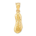 Gold Peanut Charm Pendant Necklace