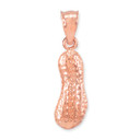 Rose Gold Peanut Charm Pendant Necklace