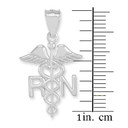 Sterling Silver Registered Nurse RN Medical Necklace