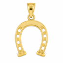 Gold Horseshoe Pendant Necklace