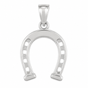 Gold Horseshoe Pendant Necklace
