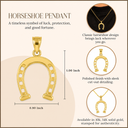 Gold Horseshoe Pendant Necklace