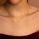 14k Gold Diamond Bar Necklace (Available in Yellow/Rose/White Gold)