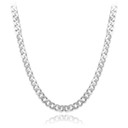 Solid White Gold Men's Cuban Link Chain 10mm