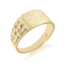 Yellow Gold Engravable Men's Signet Ring