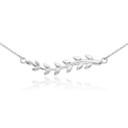 925 Sterling Silver Olive Branch Necklace