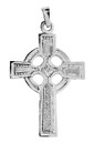 White Gold Celtic Pendant Cross