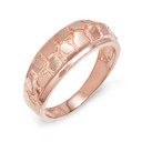 Rose Gold Nugget Wedding Band