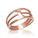 Rose Gold Bead Openwork Ring