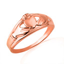 Rose Gold Unisex Eternal Bond Claddagh Ring