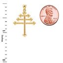 Solid Yellow Gold Maronite Cross Pendant