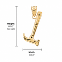 Polished Gold Hammer Pendant Necklace(Available in Yellow/Rose/White Gold)