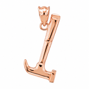 Polished Gold Hammer Pendant Necklace(Available in Yellow/Rose/White Gold)