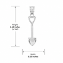 Sterling Silver Shovel Pendant Necklace