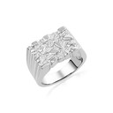 Sterling Silver Men's Nugget Ring