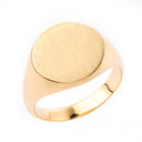 Engravable Men's Signet Ring in Solid Gold