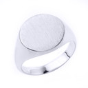 Engravable Men's Signet Ring in Sterling Silver