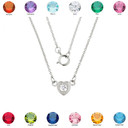 Sterling Silver CZ Dainty Heart Necklace