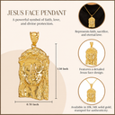 Gold Polished Jesus Face Pendant(Available In Yellow/Rose/White Gold)