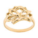 Gold Lotus Blossom Flower Ring