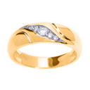 Gold Men's Diamond Wedding Ring