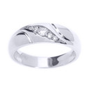 Sterling Silver Men's Diamond Wedding Ring