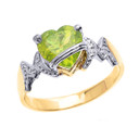 Solid Gold Mom Heart Birthstone Mother's Ring(Available in Yellow/Rose/White Gold)