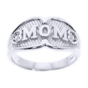 White Gold "MOM" Diamond Ring