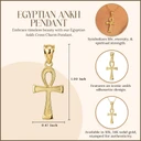 Gold Egyptian Ankh Cross Charm Pendant Necklace(Available in Yellow/Rose/White Gold)