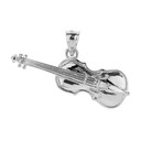 Sterling Silver Cello Pendant Necklace