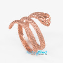 Solid Rose Gold Rolling Snake Ring