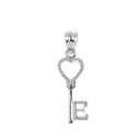 Gold Heart Key Pendant Necklace (Available in Yellow/Rose/White)