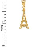 Gold Eiffel Tower Pendant Necklace