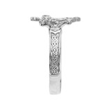 Sterling Silver Solitaire Cubic zirconia Armenian Cross Elegant Ring