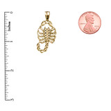 Yellow Gold Detailed Scorpion Pendant
