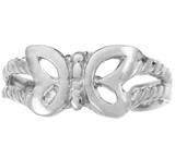 White Gold Butterfly Toe Ring