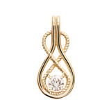 Infinity Rope Diamond Yellow Gold Pendant Necklace