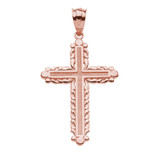 Rose  Gold Passion Cross Pendant Necklace