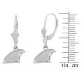Sterling Silver Shark Fin Earring Set