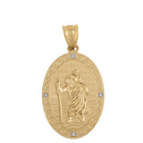 Gold Saint Christopher Pendants 