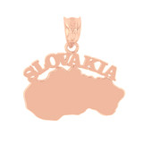 Rose Gold Slovakia Country Pendant Necklace