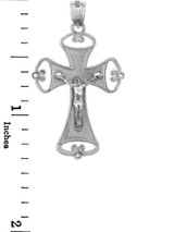 White Gold Crucifix Pendant - The Trinity Crucifix