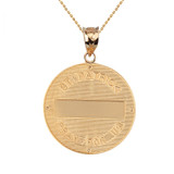 Solid Yellow Gold Saint Patrick Shamrock Diamond Medallion Pendant Necklace 1.16" (29 mm) Solid Yellow Gold Saint Patrick Shamrock Diamond Medallion Pendant Necklace 1.16" (29 mm)