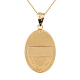 Two Tone Solid Yellow Gold Greek Orthodox Saint Nectarios of Aegina Engravable Diamond Medallion Oval Pendant Necklace 1.18" (29 mm) Two Tone Solid Yellow Gold Greek Orthodox Saint Nectarios of Aegina Engravable Diamond Medallion Oval Pendant Necklace 1.18" (29 mm)