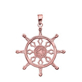 Rose Gold Dharma Wheel Buddhism Symbol