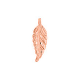 Solid Rose Gold Bohemia Boho Feather Pendant Necklace