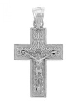 Sterling Silver Crucifix Pendant Necklace- The Adoration Crucifix